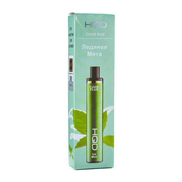 Одноразовая электронная сигарета HQD Cuvie Plus Ice Mint (Ледяная Мята) 1200 затяжек в Воркуте