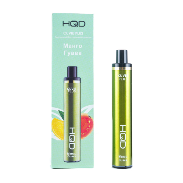 Одноразовая электронная сигарета HQD Cuvie Plus Mango Guava (Манго Гуава) 1200 затяжек в Воркуте