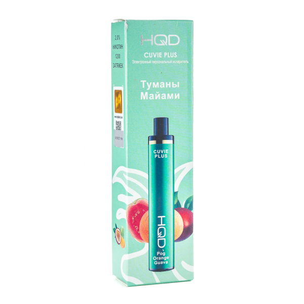 Одноразовая электронная сигарета HQD Cuvie Plus Orange Guava (Туман Майами) 1200 затяжек в Воркуте