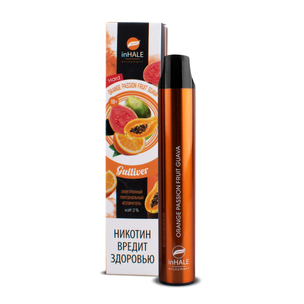 inHale Guliver Hard Orange Passion Fruit Guava (Апельсин Маракуйя Гуава) 1500 затяжек в Воркуте