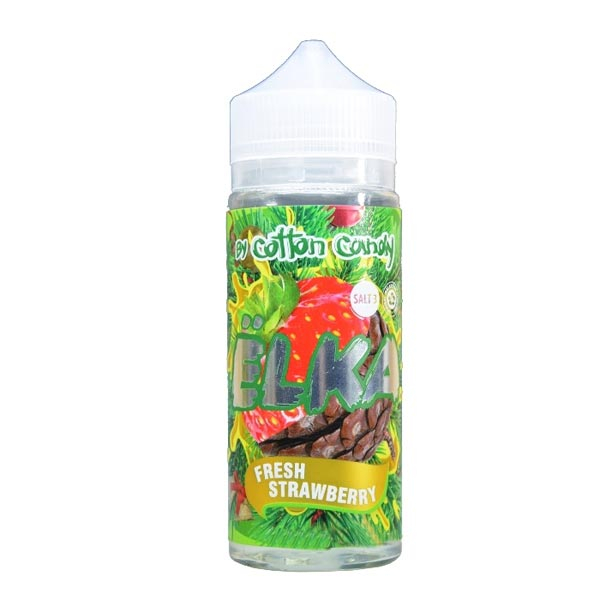 Жидкость Cotton Candy ЁLKA FRESH STRAWBERRY (Хвоя С Мятой И Клубникой) (120 мл, 0 мг/мл) в Воркуте