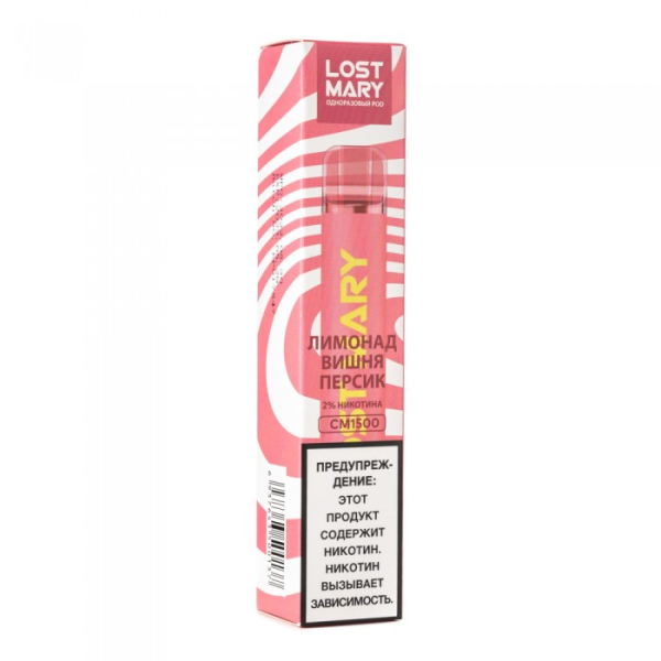 Lost Mary Cherry Peach Lemonade Лимонад вишня персик, 1500 тяг в Воркуте