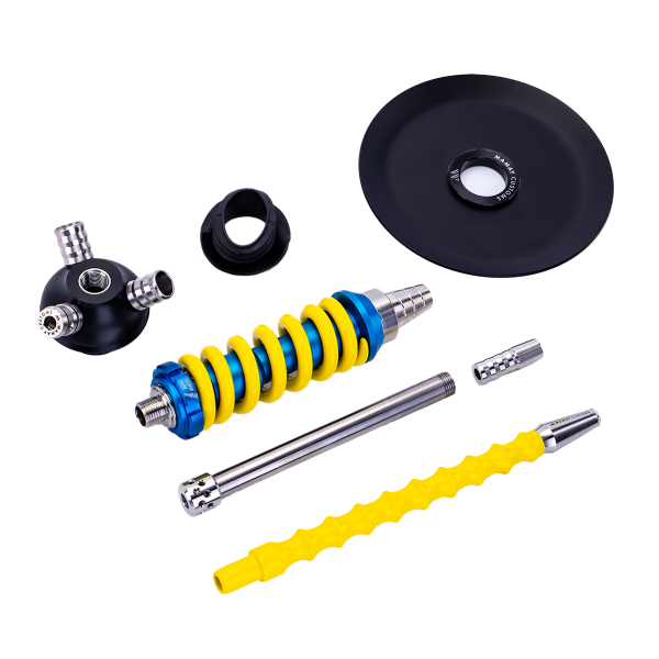 Кальян Mamay Customs Coilover Micro Голубой Жёлтый в Воркуте