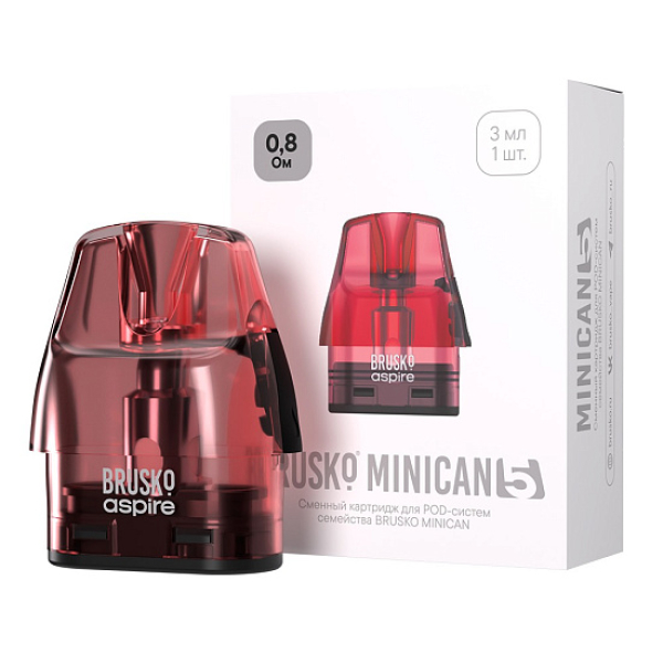 Картридж Brusko Minican 5 3 Мл 08 Ом Красный Red Упак. 1 Шт. в Воркуте