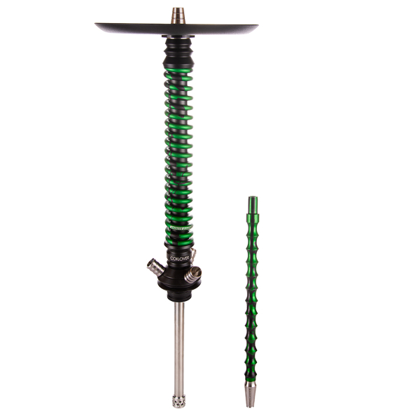 Кальян Mamay Customs Coilover Большой  Черный Зелёный Сплеш в Воркуте