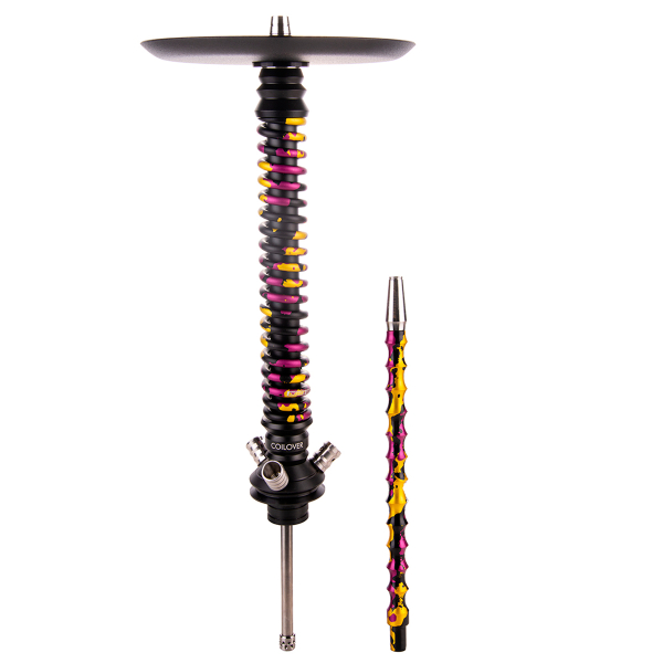 Кальян Mamay Customs Coilover Большой   Чёрный Пурпурный/золотой Камуфляж в Воркуте