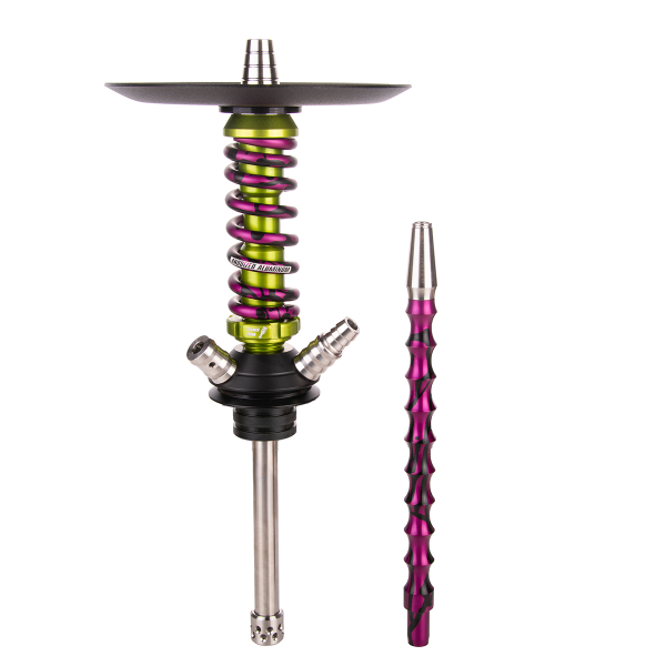 Кальян Mamay Customs Coilover Micro   Салатовый Сплеш Пурпурный в Воркуте