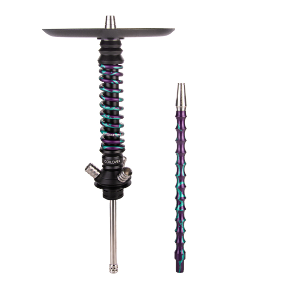 Кальян Mamay Customs Coilover Mini  Чёрный Фиолетовый/бирюзовый Сплеш в Воркуте
