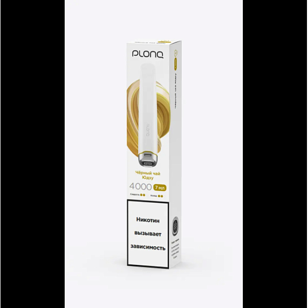 Электронка Plonq Plus Pro 4000 Черный Чай Юдзу 4000 затяжек в Воркуте